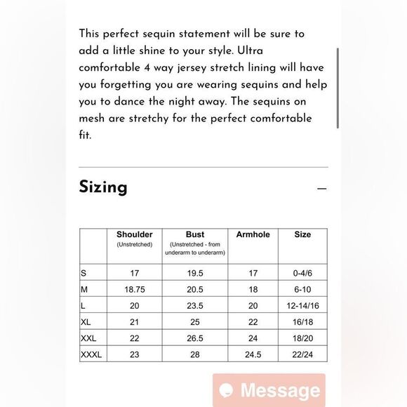 Fringe & Co NWT Rainbow Sequin Crop Top XXXL - Picture 4 of 10